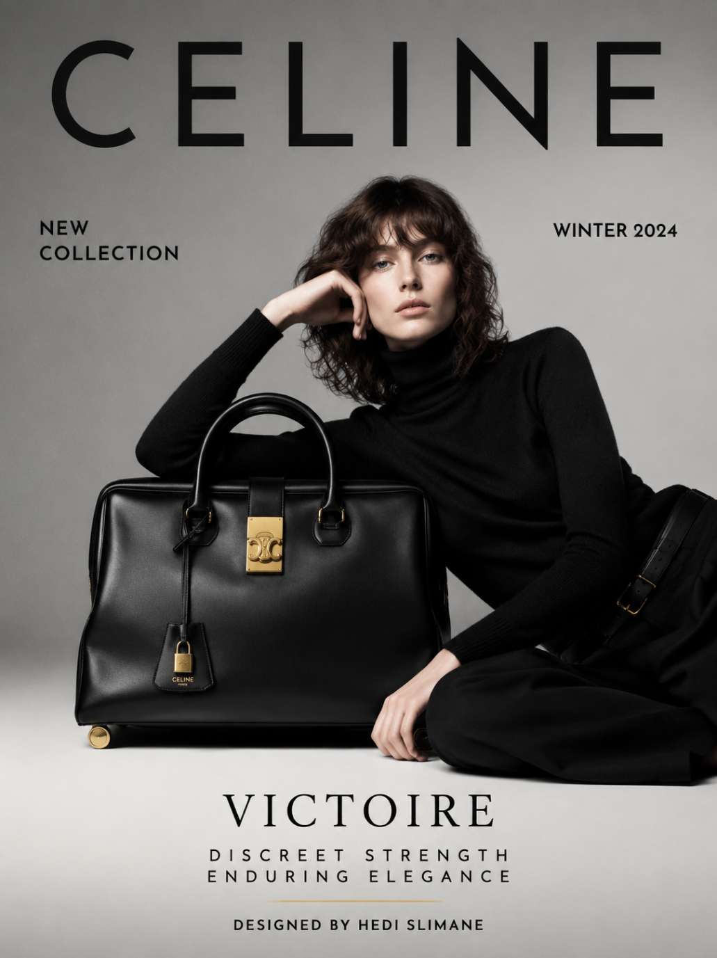 Celine 2024冬季新系列手袋广告